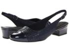Trotters Dea (dark Blue Metallic Croco Leather) Women's 1-2 Inch Heel Shoes