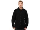Woolrich Expedition Chamois Shirt (black) Men's Long Sleeve Button Up