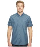 Kuhl Airspeedtm Short Sleeve Top (pirate Blue) Men's Short Sleeve Button Up