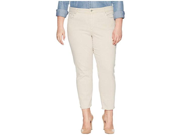 Nydj Plus Size Plus Size Sheri Slim Ankle W/ Fray Hem In Feather (feather) Women's Jeans