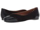 French Sole Civil Flat (black Suede Metallic) Women's Shoes