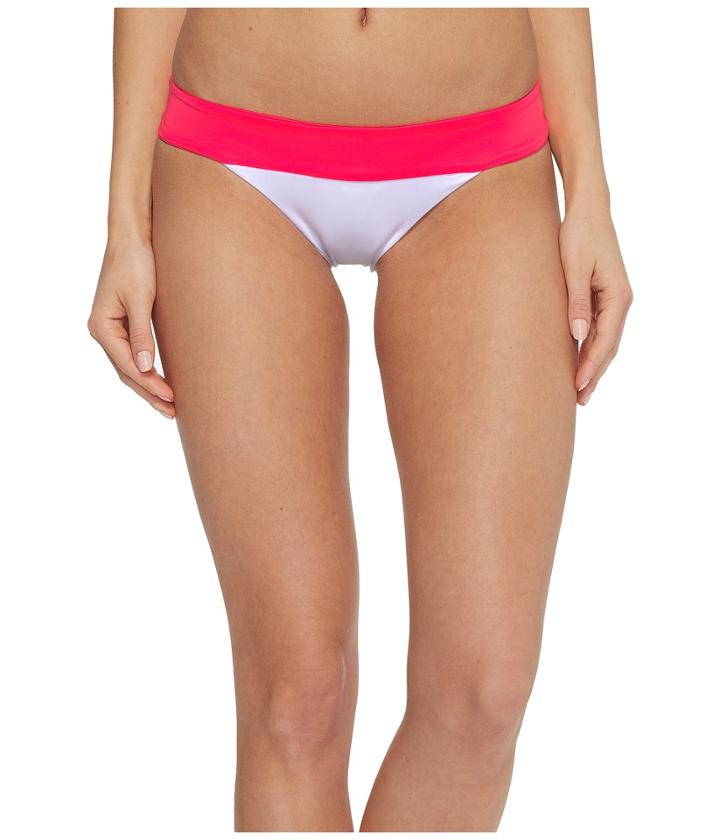 L*space Color Block Veronica Bottom (neon Pink) Women's Swimwear