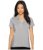 Adidas Golf Rangewear Short Sleeve Polo (grey Three) Women's Short Sleeve Knit