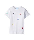 Lanvin Kids Tossed Letters T-shirt (little Kids/big Kids) (white) Boy's T Shirt