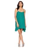 Bcbgmaxazria Low Back Pleated Dress (amazon Green) Women's Dress