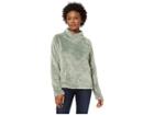 Mod-o-doc Plush Faux Sherpa Buttoned Funnel Neck Pullover (dusty Sage) Women's Sweater