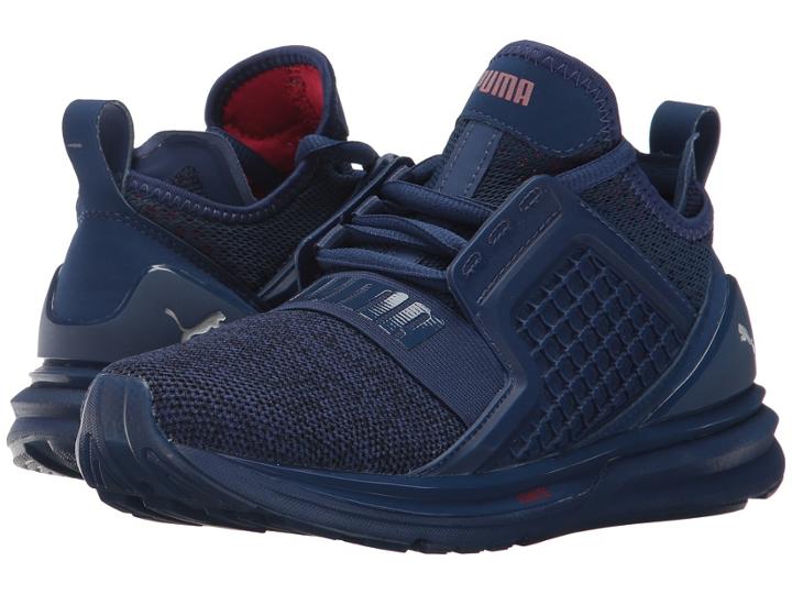Puma Kids Ignite Limitless Knit (big Kid) (blue Depths/toreador) Boys Shoes