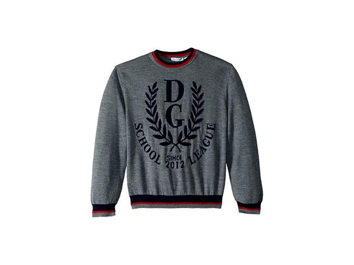 Dolce & Gabbana Kids Jacquard Sweater (toddler/little Kids) (grey) Boy's Sweater