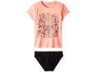 Seafolly Kids Summer Essentials Short Sleeve Surf Set (little Kids/big Kids) (peach Pearl) Girl's Swimwear Sets