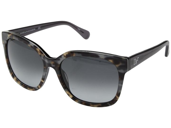 Diane Von Furstenberg Julianna (black Animal) Fashion Sunglasses