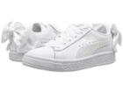 Puma Kids Basket Bow Ac Ps (little Kid/big Kid) (white) Girls Shoes
