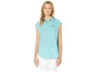 U.s. Polo Assn. Woven Drop Shoulder Shirt (turquoise Dive) Women's Clothing