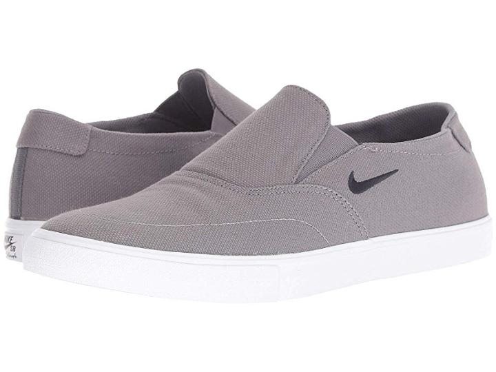 Nike Sb Portmore Ii Solarsoft Slip (gunsmoke/obsidian/white) Men's Skate Shoes