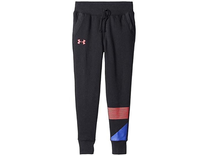 Under Armour Kids Rival Jogger (big Kids) (black/penta Pink) Girl's Casual Pants