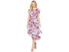 Adrianna Papell Barque Summer Floral Dress (peri Multi) Women's Dress