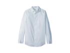 Calvin Klein Kids Check Print Long Sleeve Shirt (big Kids) (whisper Green) Boy's Clothing