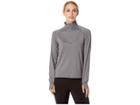 Asics Thermopolis(r) Long Sleeve 1/2 Zip (carbon Heather 1) Women's Sweatshirt
