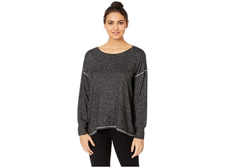Bb Dakota Crossed Off Knit Top (black) Women's Clothing