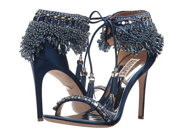 Badgley Mischka Katrina (navy Satin) Women's Bridal Shoes