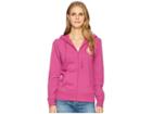 Life Is Good Print Pattern Sun Hooded Sweatshirt (sassy Magenta) Women's Fleece