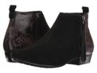 Munro Lexi Ii (black Kid Suede/python) Women's Zip Boots