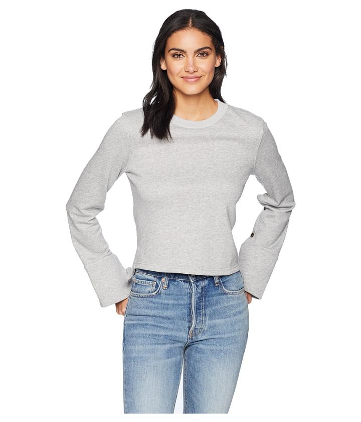 J.o.a. Long Sleeve Top (heather Grey) Women's Clothing