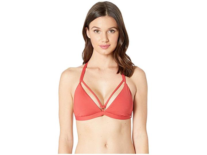 Roxy Solid Softly Love Mod Fixed Tri Top (cardinal) Women's Swimwear