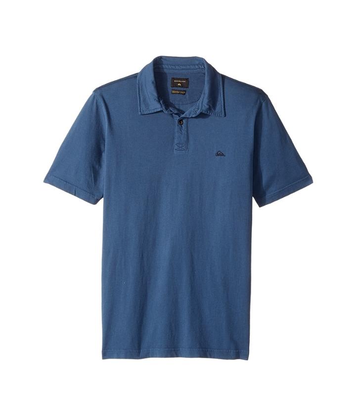 Quiksilver Kids Everyday Sun Cruise Short Sleeve Shirt (big Kids) (dark Denim) Boy's Short Sleeve Knit