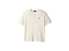 Polo Ralph Lauren Kids Featherweight Cotton Mesh Henley (big Kids) (antique Cream) Boy's Clothing