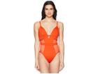 Kenneth Cole Sexy Solids Push-up Mio One-piece (sienna) Women's Swimsuits One Piece