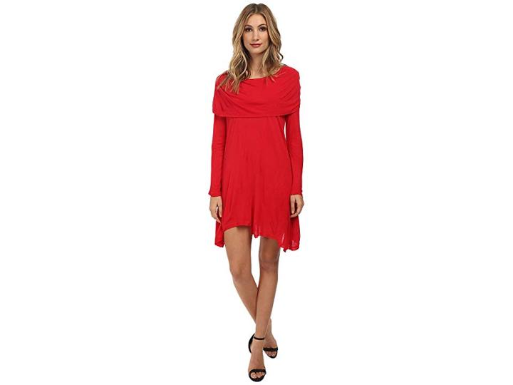Kensie Sheer Viscose Tees Dress Ks1k7392 (poppy) Women's Dress