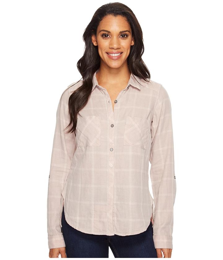 Columbia Trail On Long Sleeve Shirt (flint Grey) Women's Long Sleeve Button Up