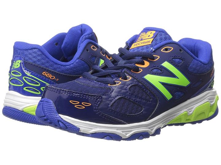 New Balance Kids Kr680 (little Kid/big Kid) (blue/green) Boys Shoes