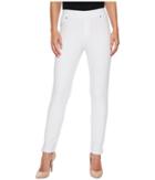 Mod-o-doc Stretch Knit Twill Skinny Ankle Length Pants (white) Women's Casual Pants