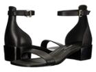 Nine West Xuxa Block Heel Sandal (black Leather) Women's Shoes