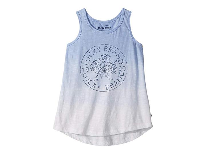 Lucky Brand Kids Gloria Tank Top (little Kids) (placid Blue) Girl's Sleeveless