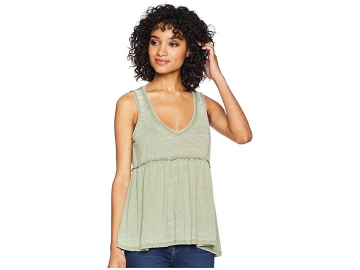Jack By Bb Dakota Haven Burnout Jersey Tank Top (light Sage) Women's Sleeveless
