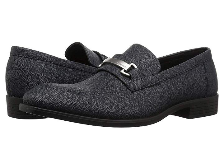 Calvin Klein Craig (dark Navy Scotch Grain Leather) Men's Shoes
