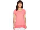 Mod-o-doc Supreme Jersey Short Sleeve Hi-low Hem Tee (faded Red) Women's T Shirt