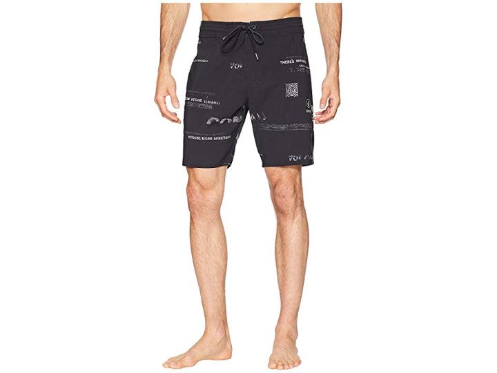 Volcom Nothing More Stoney Boardshorts (black/white) Men's Swimwear