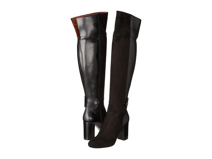 Belstaff Ashbridge Soft Suede And Leather Boots (black) Women's Boots
