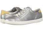 Ecco Leisure Tie (concrete/powder Cow Leather/cow Nubuck) Women's Lace Up Casual Shoes