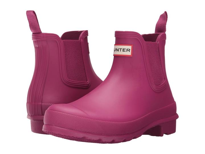 Hunter Original Chelsea Boots (dark Ion Pink) Women's Rain Boots
