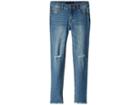 Tommy Hilfiger Kids Embroidered Skinny Jeans W/ Rip Repair (little Kids/big Kids) (broadway Wash) Girl's Jeans