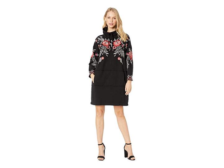 Johnny Was Maya Sweatshirt Tunic Dress (black) Women's Dress