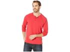Tommy Bahama Long Sleeve Henley Lounge Tee (holiday Red) Men's T Shirt