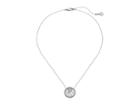 Michael Kors Disc Pendant Necklace (silver/mother-of-pearl/clear) Necklace