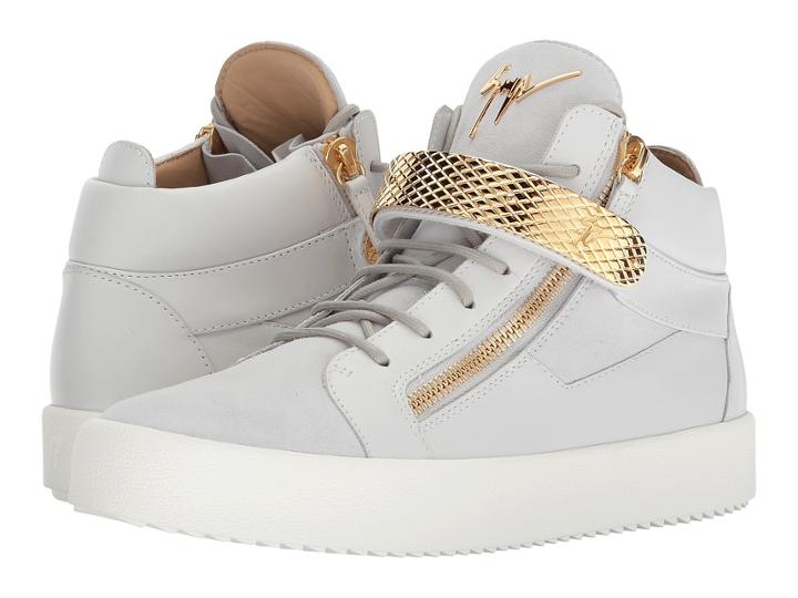 Giuseppe Zanotti May London Textured Band Mid Top Sneaker (stilla) Men's Shoes