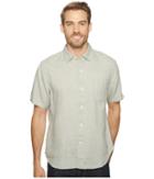 Tommy Bahama Sea Glass Breezer S/s Camp Shirt (light Grey) Men's Clothing