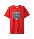 Columbia Kids Badge N' Flag Short Sleeve Shirt (little Kids/big Kids) (bright Red/badge Graphic) Boy's T Shirt